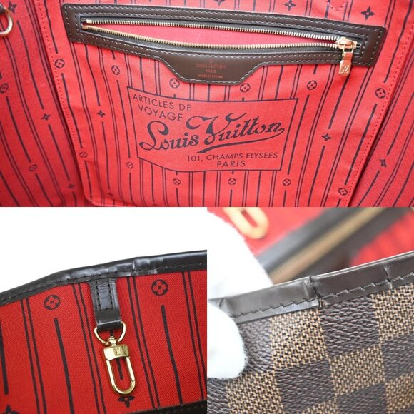 LOUIS VUITTON Neverfull GM Shoulder Tote Bag Damier Leather Brown N51106 43YH535 - Picture 11 of 15